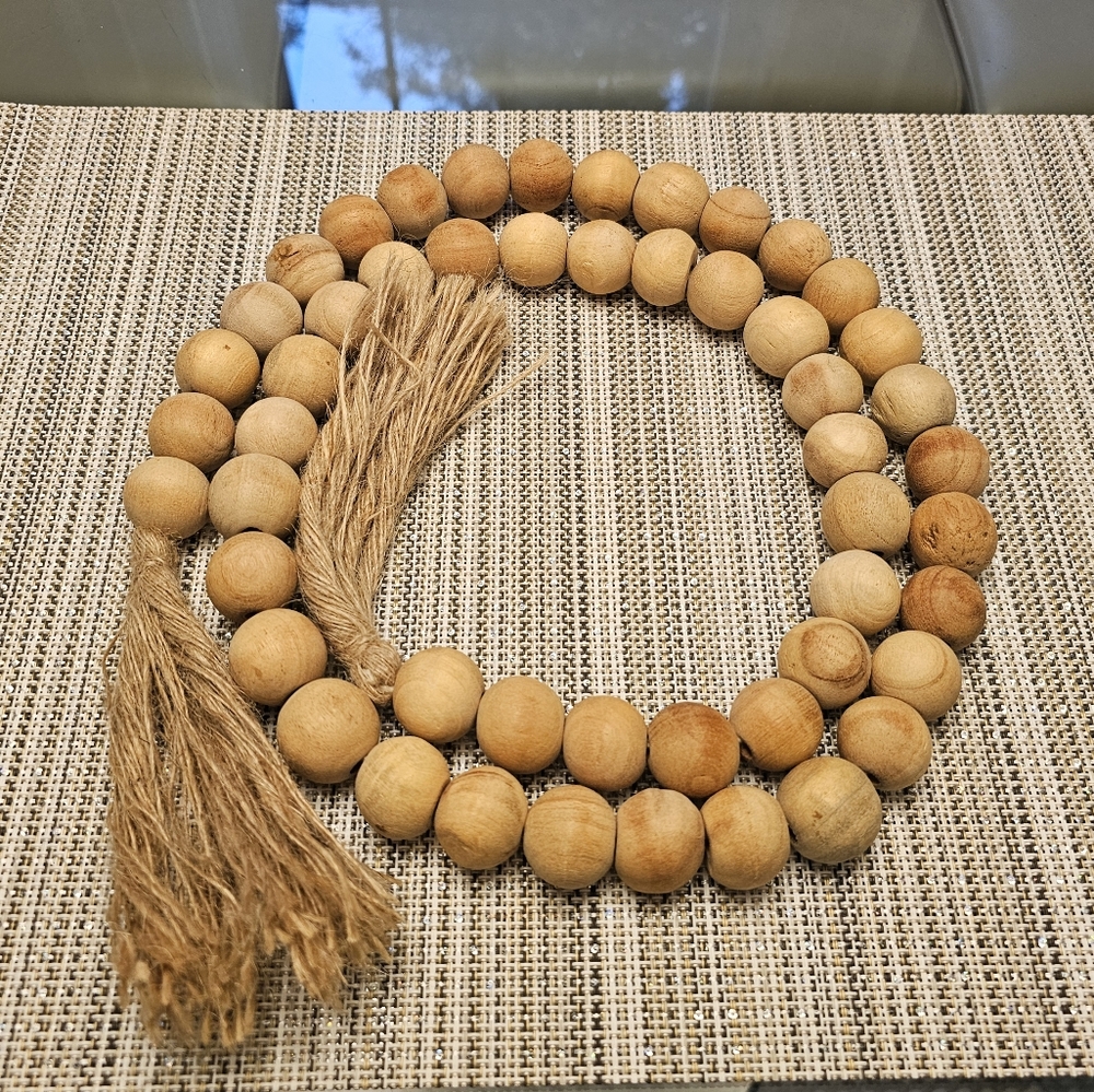 Wooden Bead Garland 5ft